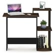 Scranton & Co Efficient Wood Laptop Desk with Shelves in Walnut/Brown