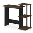Scranton & Co Efficient Wood Laptop Desk with Shelves in Walnut/Brown