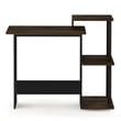 Scranton & Co Efficient Wood Laptop Desk with Shelves in Walnut/Brown