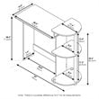 Scranton & Co Compact Computer Desk with Shelves in Americano Black