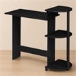 Scranton & Co Compact Computer Desk with Shelves in Americano Black