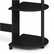 Scranton & Co Compact Computer Desk with Shelves in Americano Black