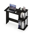 Scranton & Co Compact Laptop Desk with Storage Shelves in Dark Espresso