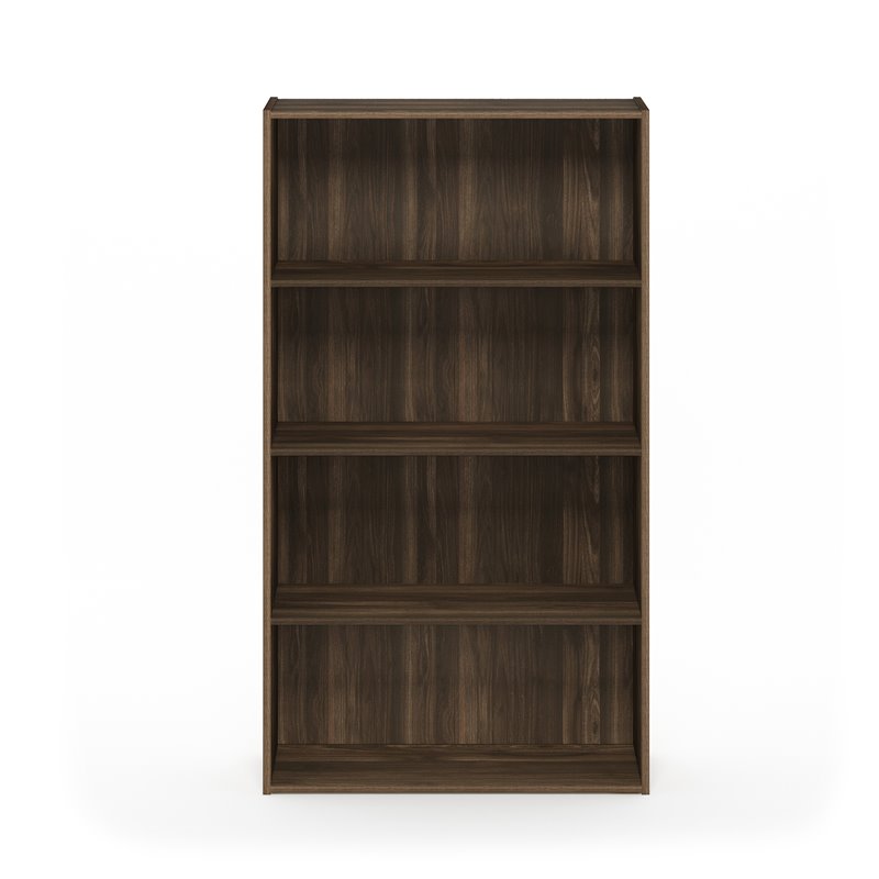 Scranton & Co 4-Tier Open Shelf in Columbia Walnut Engineered Wood
