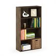Scranton & Co 4-Tier Open Shelf in Columbia Walnut Engineered Wood