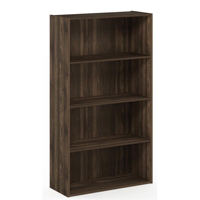 Scranton & Co 4-Tier Open Shelf in Columbia Walnut Engineered Wood
