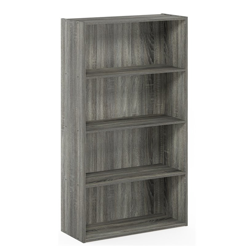 Scranton & Co 4-Tier Open Shelf in French Oak Grey Engineered Wood