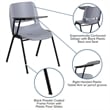 Scranton & Co Plastic Classroom Chair with Right Arm Tablet in Gray