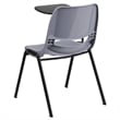 Scranton & Co Plastic Classroom Chair with Right Arm Tablet in Gray