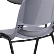 Scranton & Co Plastic Classroom Chair with Right Arm Tablet in Gray