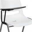 Scranton & Co Plastic Classroom Chair with Right Arm Tablet in White