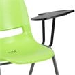 Scranton & Co Plastic Tablet Arm Classroom Chair in Green with Left Arm