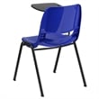 Scranton & Co Plastic Tablet Arm Classroom Chair in Blue with Right Arm