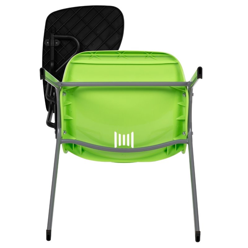 Scranton & Co Plastic Tablet Arm Classroom Chair in Green with Right Arm