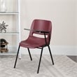Scranton & Co Plastic Classroom Chair Burgundy with Right Arm Tablet