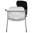 Scranton & Co Plastic Classroom Chair White with Left Arm Tablet