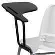 Scranton & Co Plastic Classroom Chair White with Left Arm Tablet