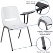 Scranton & Co Plastic Classroom Chair White with Left Arm Tablet