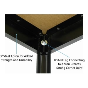 Scranton & Co 30&quot x 60&quot Library Table with Steel Legs in Gray Granite