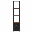 Scranton & Co TURN-N-TUBE 5-Tier Corner Shelf with Bin in Amber Pine