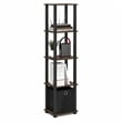 Scranton & Co TURN-N-TUBE 5-Tier Corner Shelf with Bin in Amber Pine