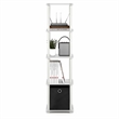 Scranton & Co TURN-N-TUBE 5-Tier Corner Display Shelf with Bin in White