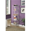 Scranton & Co Five-Tier Folding Shelf in White Metal Finish