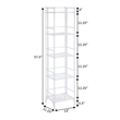 Scranton & Co Five-Tier Folding Shelf in White Metal Finish