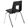 Scranton & Co 18 In Stack Chair with Plastic Seat Shell in Black