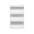 Scranton & Co 3-Tier Adjustable Bookcase in White Engineered Wood