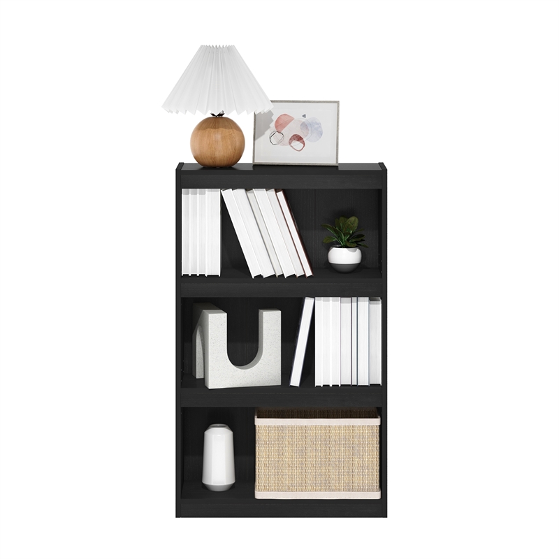 Scranton & Co 3-Tier Adjustable Bookcase in Blackwood Engineered Wood