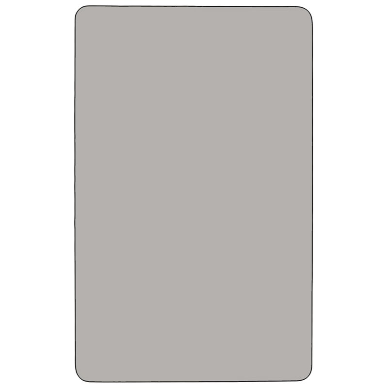 Scranton & Co Laminate Activity Table in Gray with Adjustable Chrome Legs