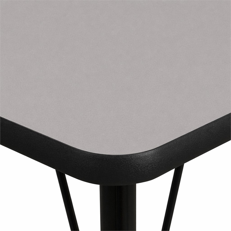 Scranton & Co Laminate Activity Table in Gray with Adjustable Chrome Legs