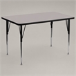 Scranton & Co Laminate Activity Table in Gray with Adjustable Chrome Legs