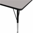 Scranton & Co Laminate Activity Table in Gray with Adjustable Chrome Legs