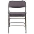 Scranton & Co Double Hinged Metal Folding Chair in Gray (Set of 2)