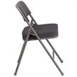 Scranton & Co Double Hinged Metal Folding Chair in Gray (Set of 2)