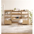 Scranton & Co 3-Piece Wood Office Desk and Bookshelf Set in Oak Finish