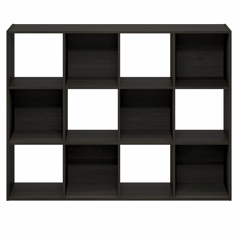 Scranton & Co 12-Cube Storage Bookshelf in Espresso for Living Room/Bedroom