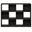 Scranton & Co 12-Cube Storage Bookshelf in Espresso for Living Room/Bedroom