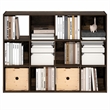 Scranton & Co 12-Cube Storage Bookshelf in Amber Pine for Living Room/Bedroom