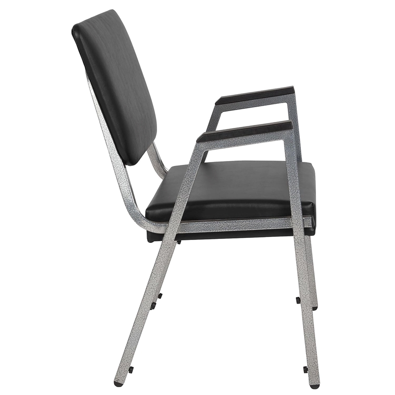 Scranton & Co Faux Leather Bariatric Reception Chair Black Vinyl