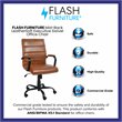 Scranton & Co Mid-Back Office Chair LeatherSoft Brown with Black Base