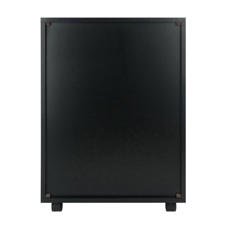 Scranton & Co Wood Storage Cabinet with 5 Drawers in Black