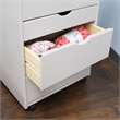 Scranton & Co Solid Wood 6+2 Drawer Wide Roll Cart in White