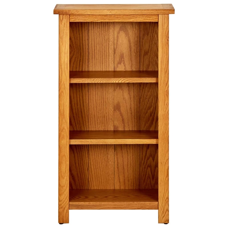 Scranton & Co Solid Oak & MDF Bookcase with 3 Shelves in Brown