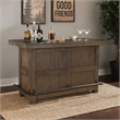 Scranton & Co Taupe Brown Mahogany Bar Cabinet Table with Drawers