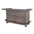 Scranton & Co Taupe Brown Mahogany Bar Cabinet Table with Drawers