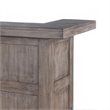 Scranton & Co Taupe Brown Mahogany Bar Cabinet Table with Drawers