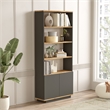 Scranton & Co FR16 Bookshelf in Pine Melamine Board with Anthracite Finish